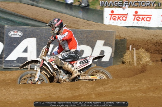 2009-10-03 Franciacorta - Motocross delle Nazioni 2504 Qualifying heat MX1 - Ivo Steinbers - Honda 450 LV